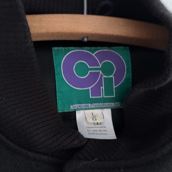 Vintage AGFA film varsity jacket Large black red suede leather embroided - Picture 4 of 7